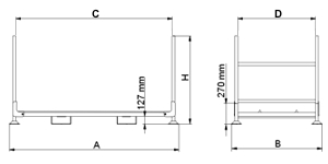 Rayonnage repliable pour pneus type STM